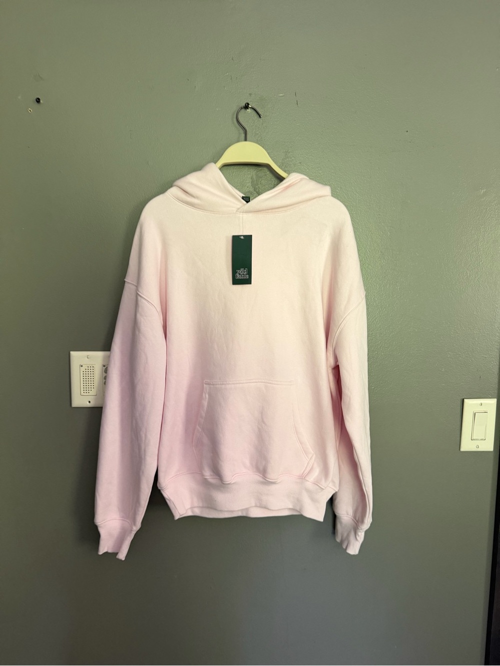 NWT Wild Fable Perfect Oversized Hoodie Pink Dogwood American Flag XS